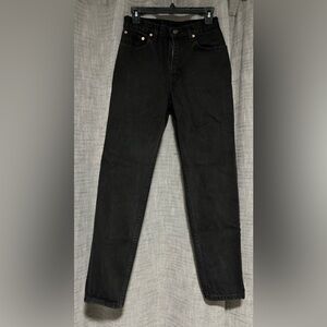 Vintage 80’s Levi’s 550, Relaxed Fit, Tapered Leg, Size 7 M, Black